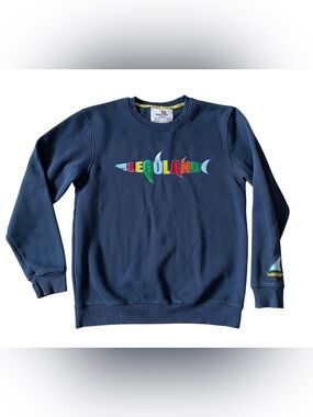 Legoland Windsor Shark Sweatshirt Medium Navy Blue Embroidered Pullover